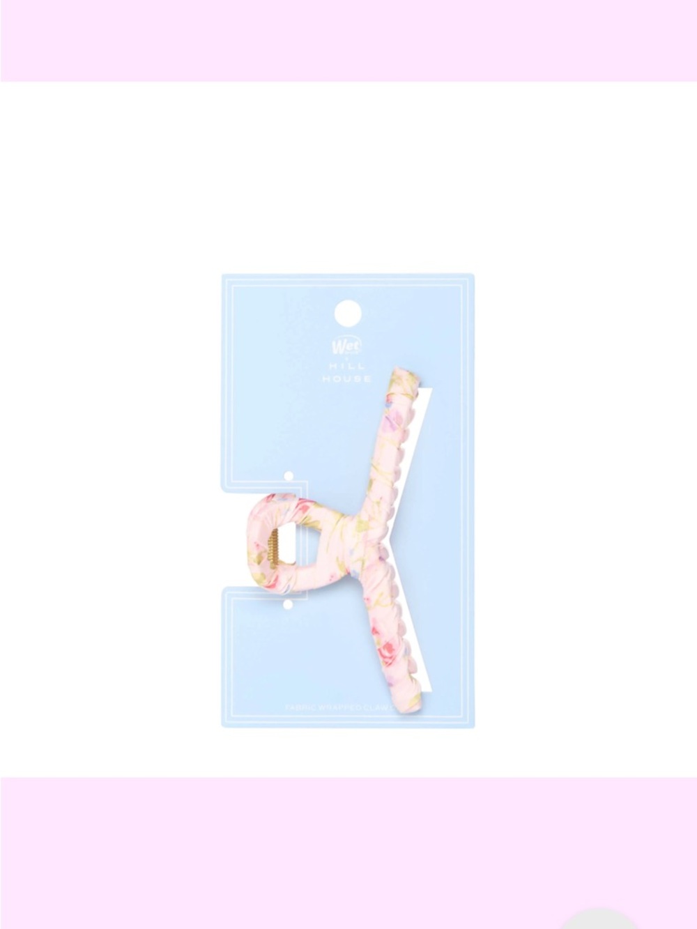 Wet Brush × Hill House Fabric Wrapped Claw Clip - Pink Bluebonnet Floral - Picture 6 of 7